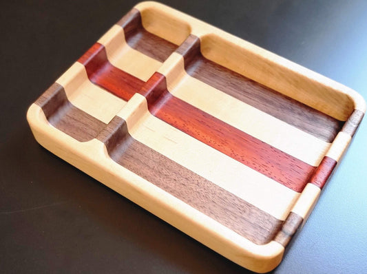 CNC Files svg & dxf Digital Files 6"x8" Two Pocket Catch All Tray Instant Download