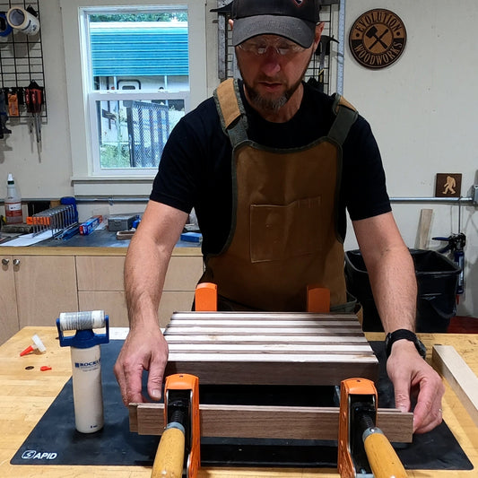 building the basket weave cutting board