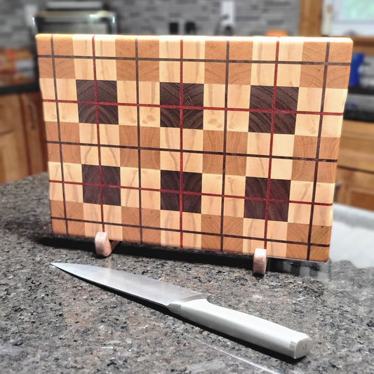 plaid cutting board