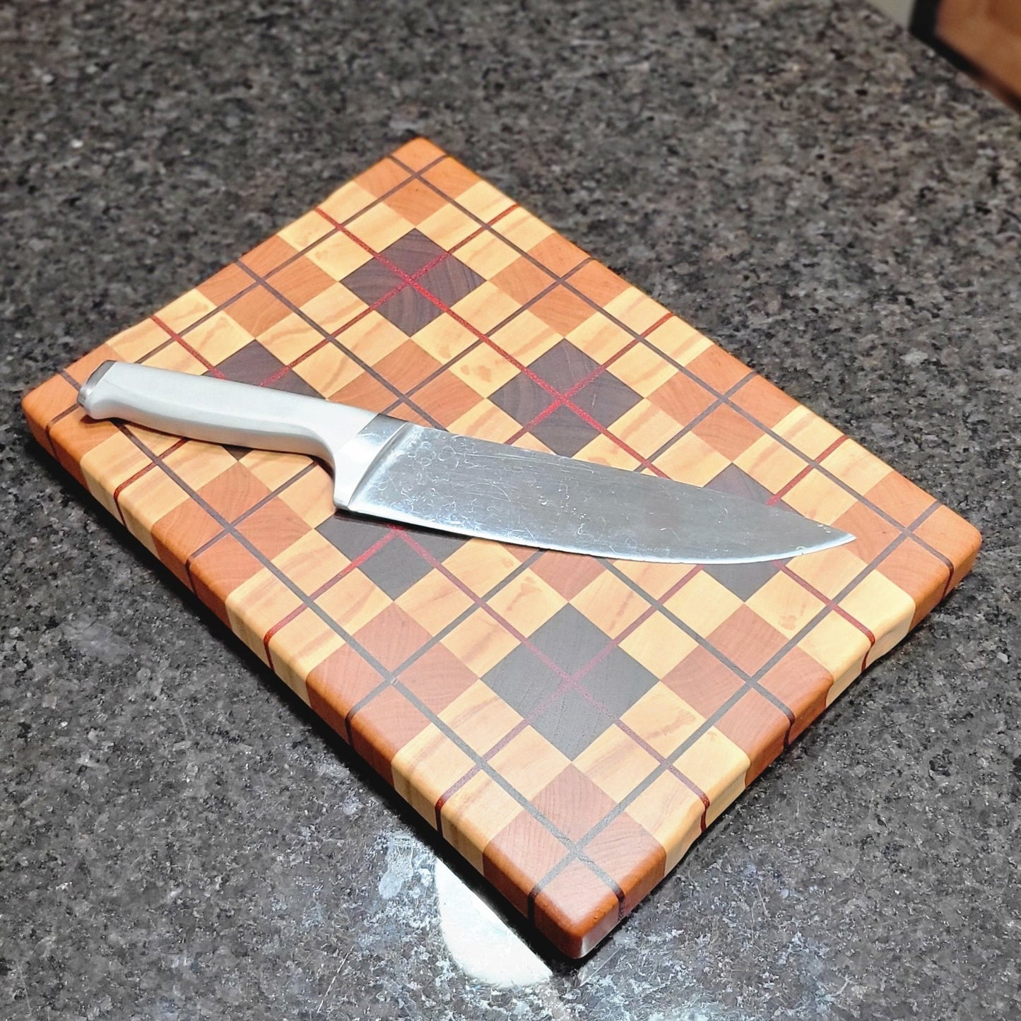 plaid cutting board