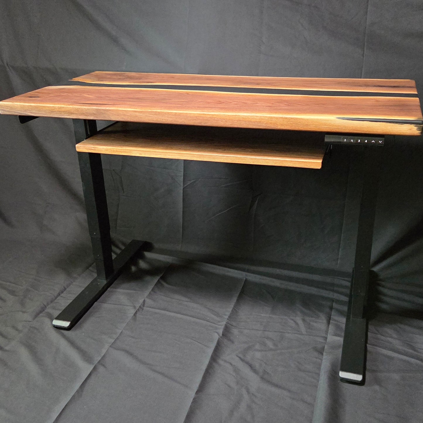 walnut and epoxy standing desk