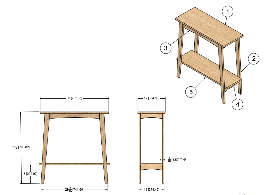 DIY Plans - Modern Console Table