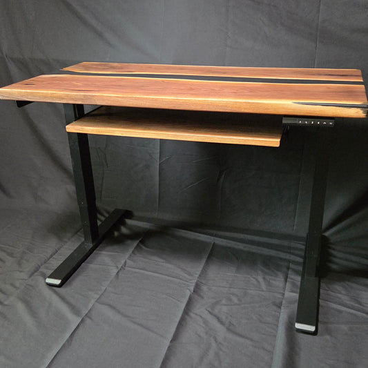 walnut and epoxy standing desk
