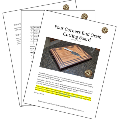 DIY Plans - Four Corners End Grain Cutting Board