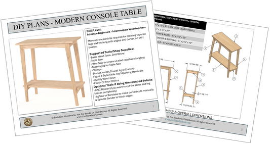 DIY Plans - Modern Console Table