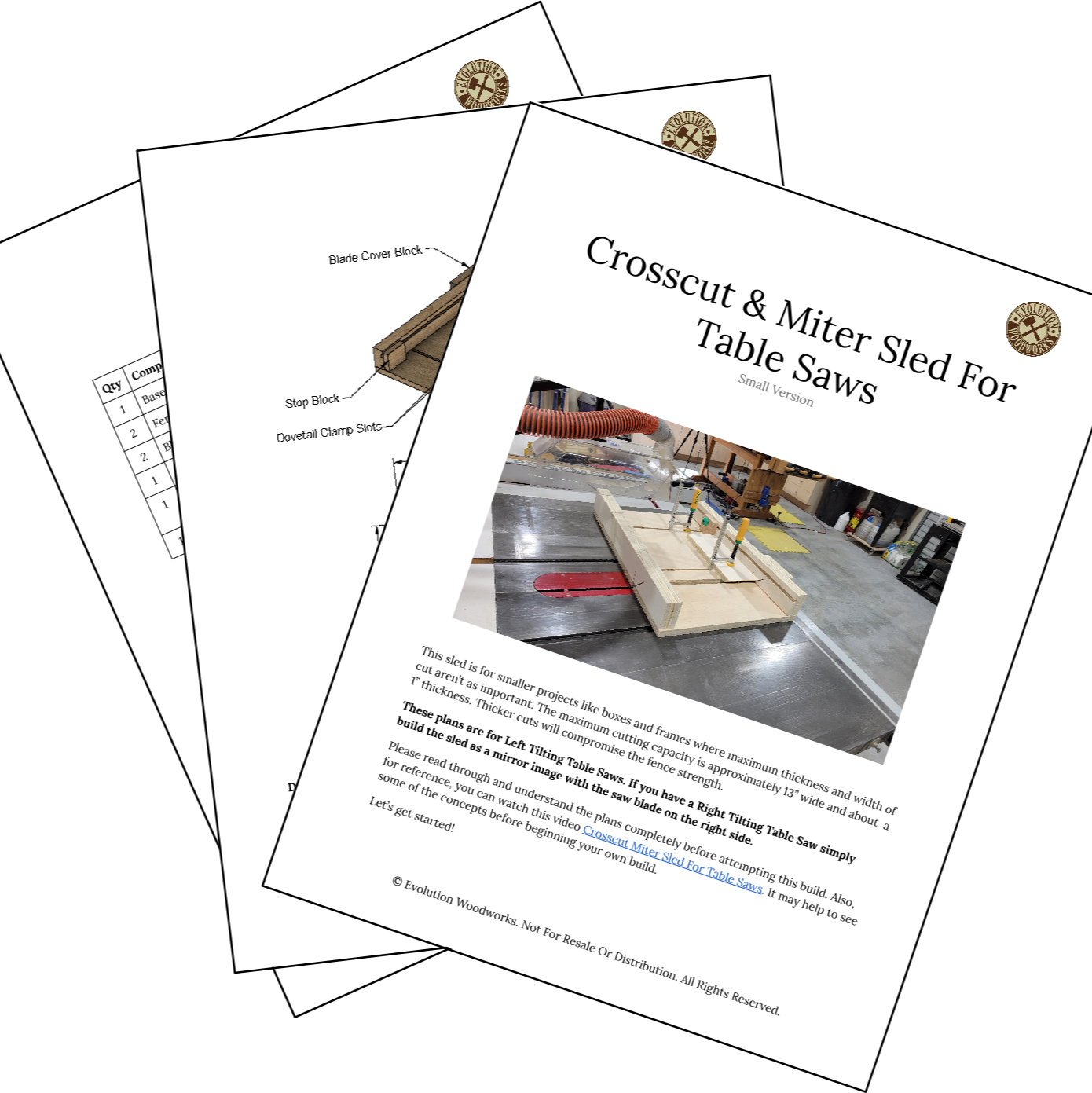 Crosscut sled plans